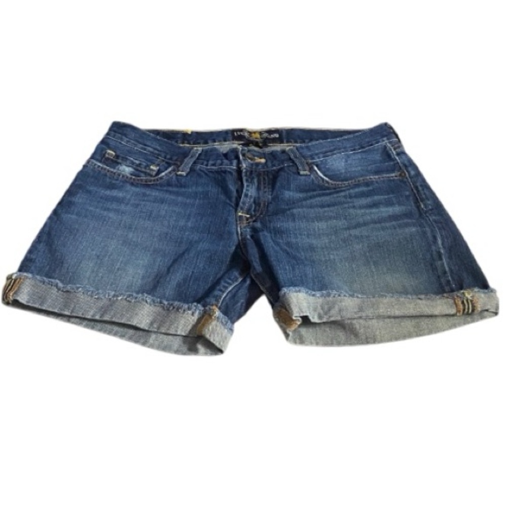 Lucky Brand Riley Shorts, Denim, Cotton, Sz 4, Waist 27, Distressed, Grunge